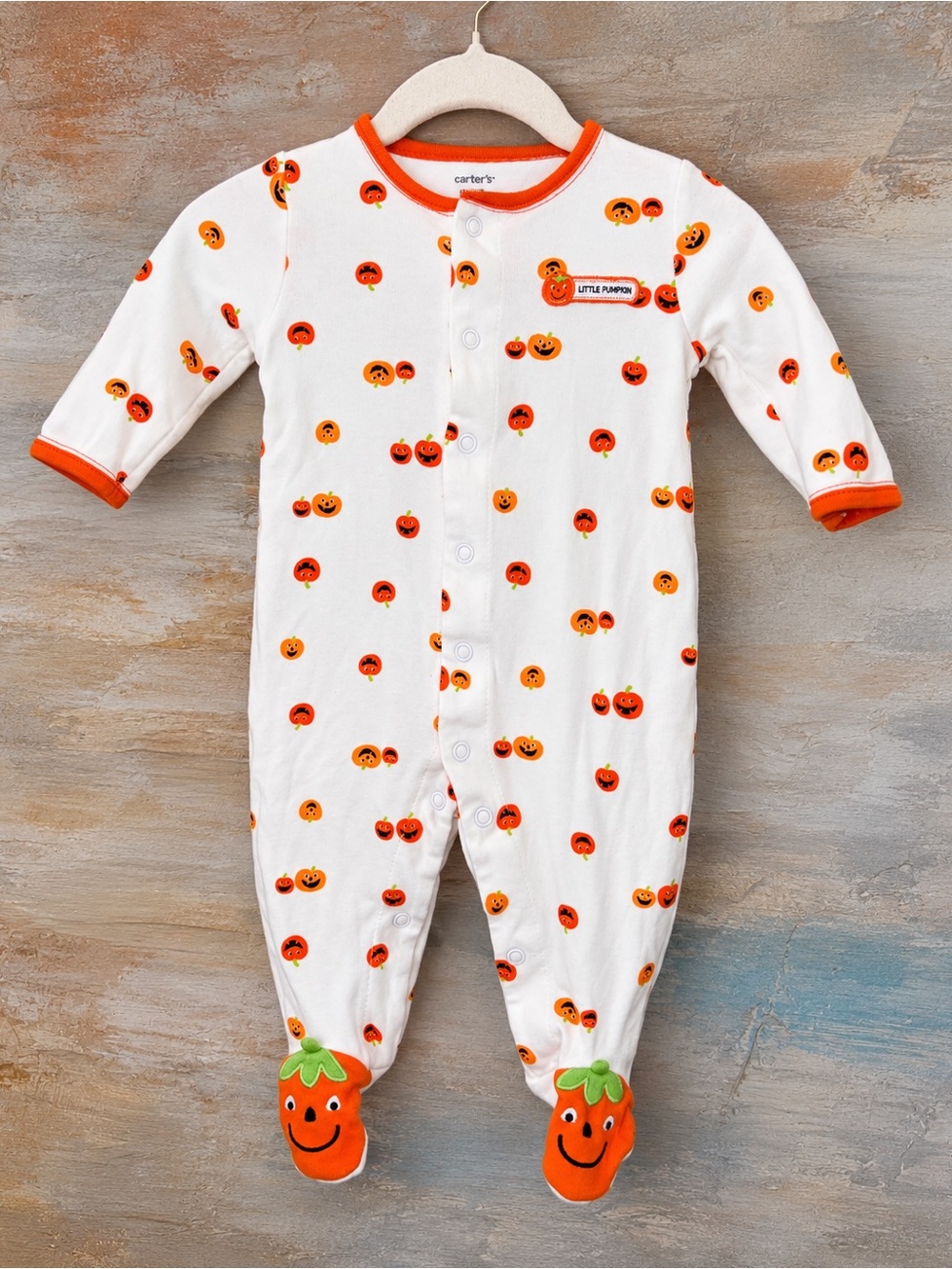 3M Carter’s Little Pumpkin Halloween Footed Sleeper